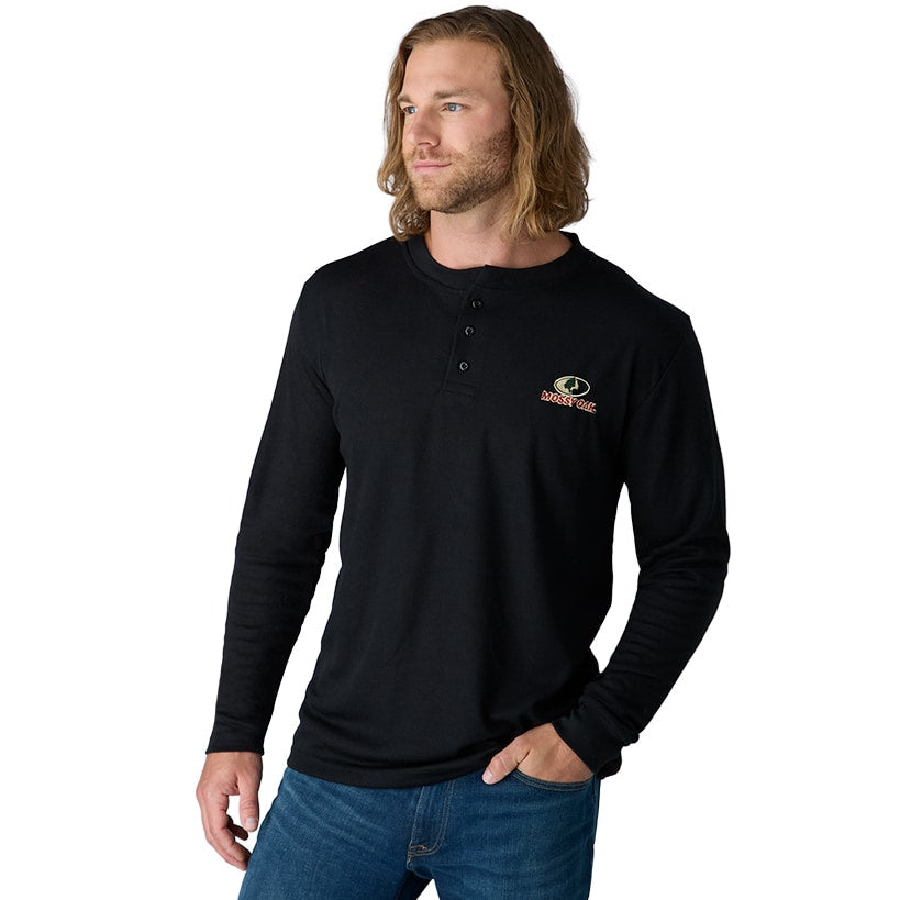 Men's Mossy Oak Long Sleeve Shirt with Buttons Medium