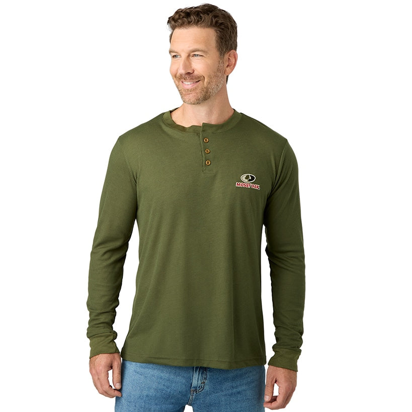 Men's Mossy Oak Long Sleeve Shirt with Buttons