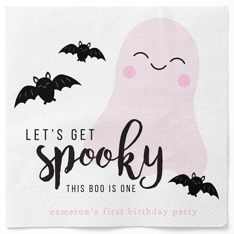 Personalized Halloween Spooky Birthday Napkins