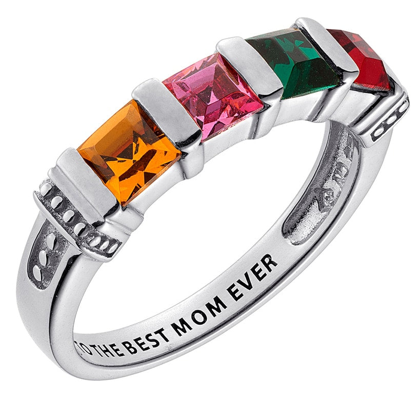 Personalized Birthstone Ring 2 to 5 Stones