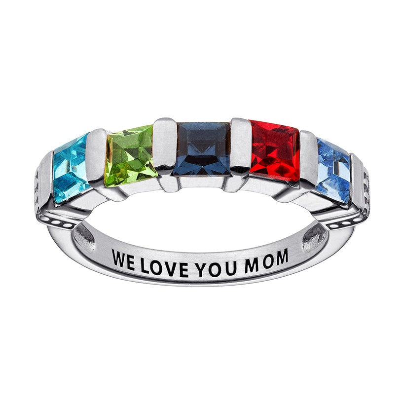 Personalized Birthstone Ring 2 to 5 Stones