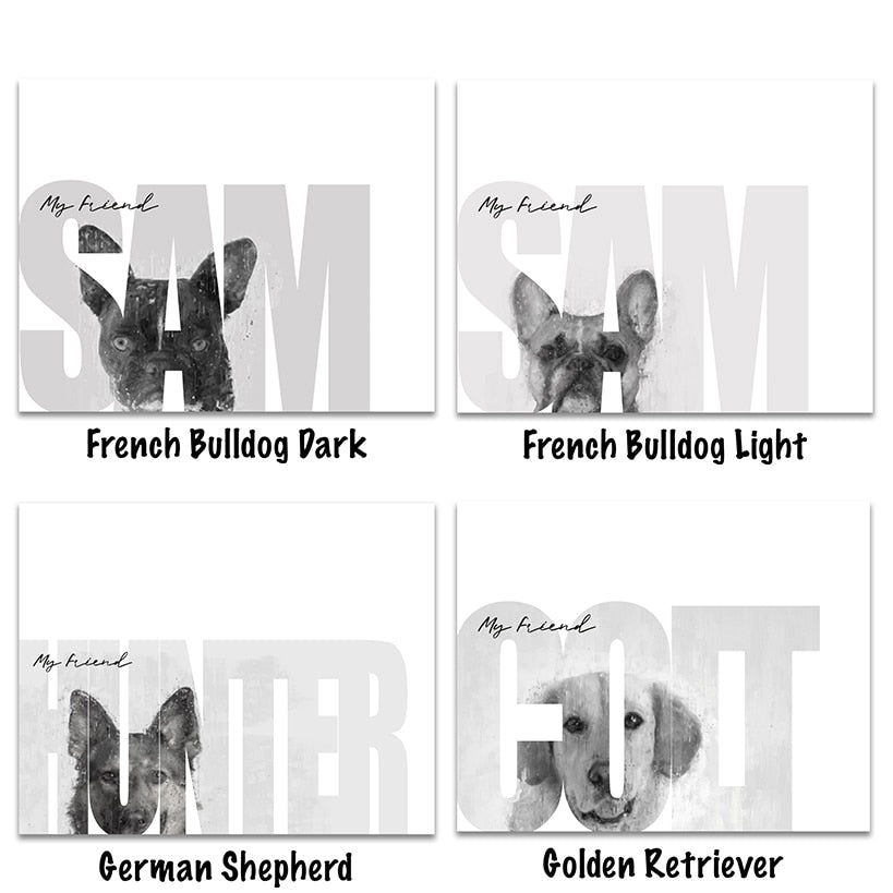 Personalized "My Friend" Dog Wall Hangings