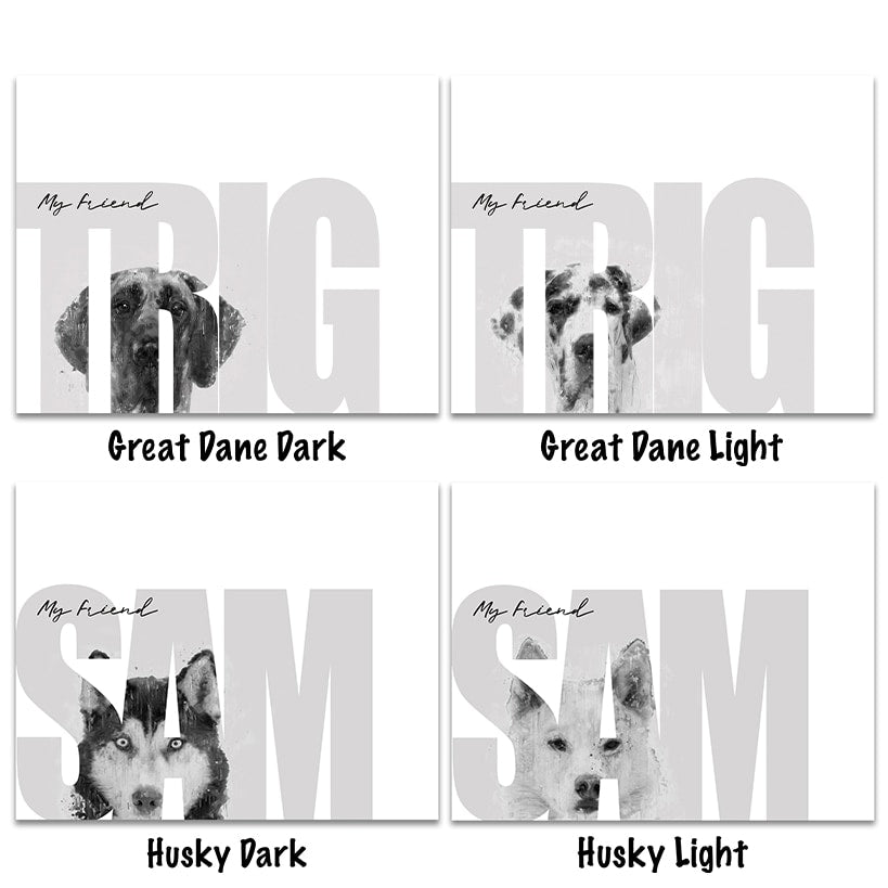Personalized "My Friend" Dog Wall Hangings