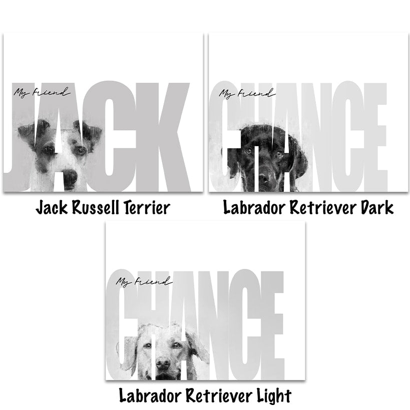 Personalized "My Friend" Dog Wall Hangings