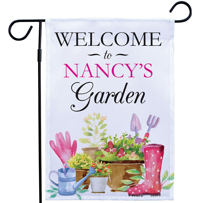Personalized Spring Welcome Double-sided Garden Flag