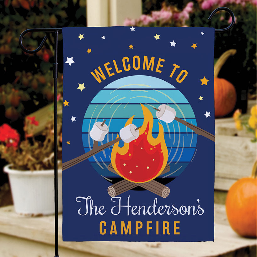 Personalized Campfire Double-Sided Garden Flag