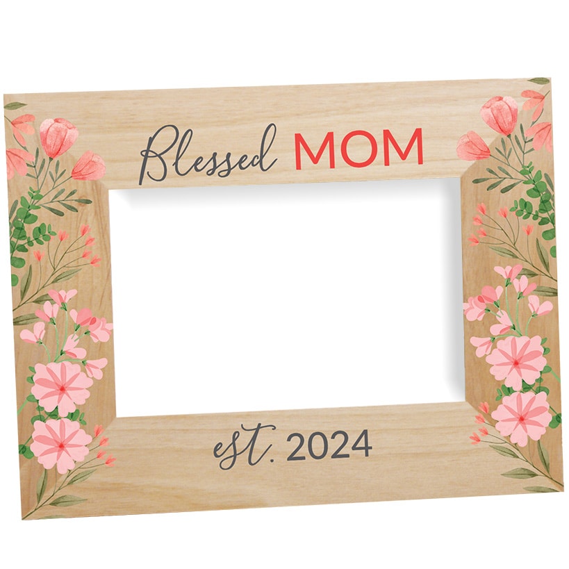 Personalized Floral Blessed Mom Frame