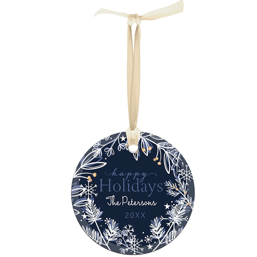 Personalized Frosted Glass Ornament