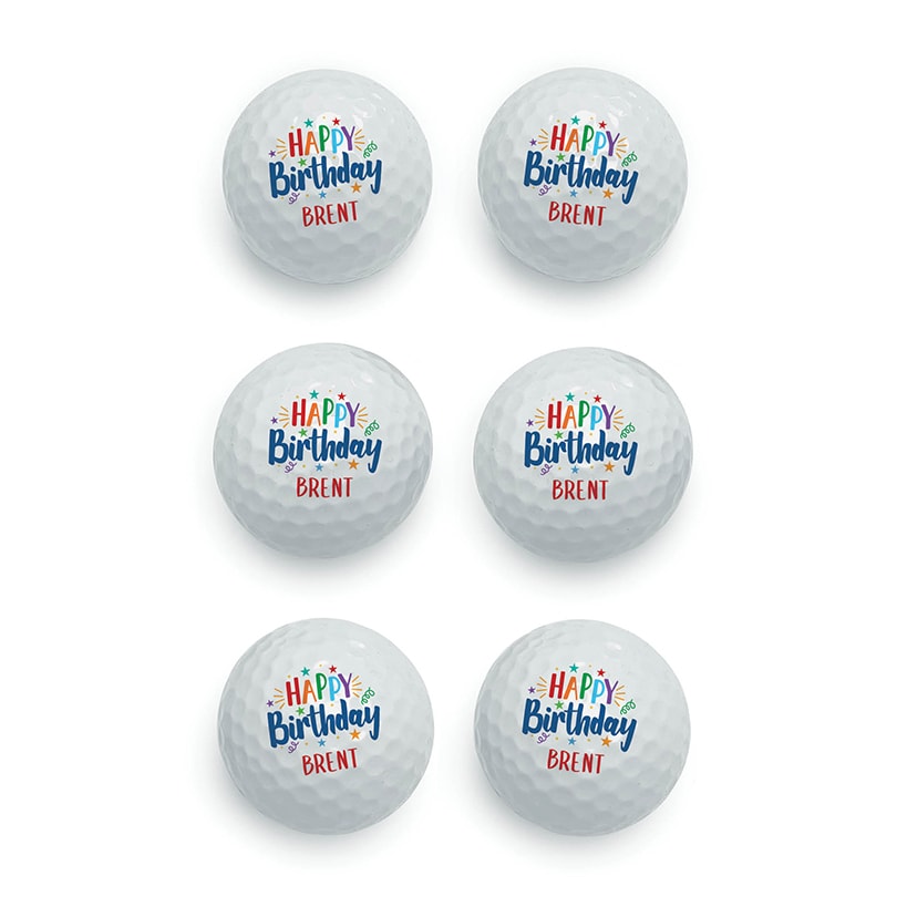 Personalized Name Golf Balls Set of 6