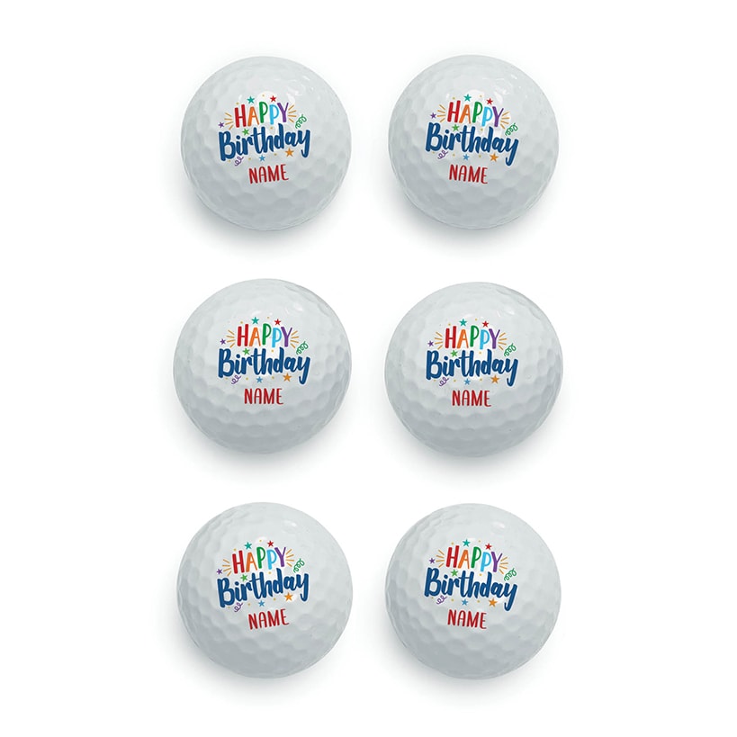 Personalized Name Golf Balls Set of 6