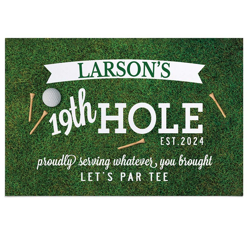Personalized Golfer's Novelty Doormat