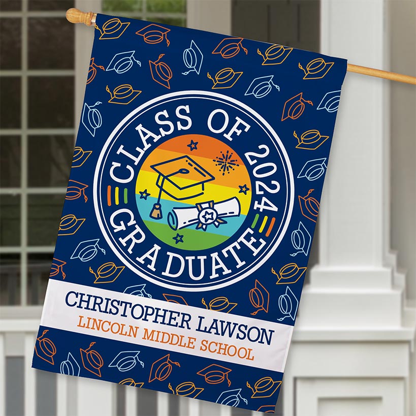 Personalized Graduate House Banner or Flag