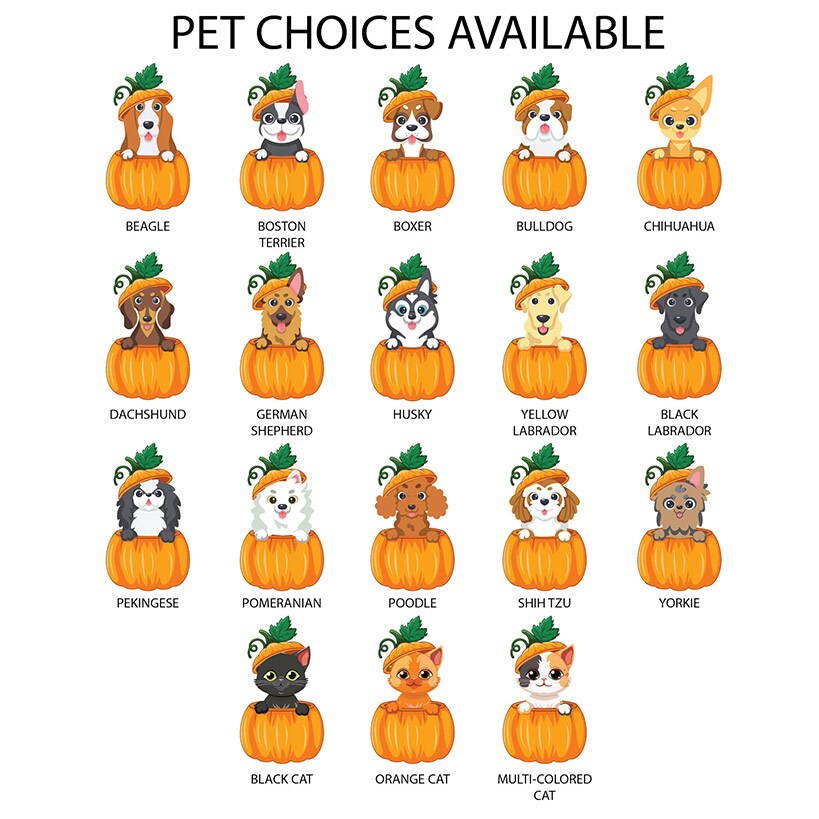Personalized Pumpkin Pets Halloween Doormat