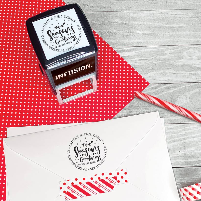 Personalized Christmas Self Inking Stamps