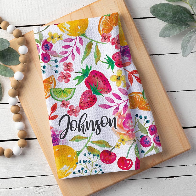 Personalized Spring Kitchen Towels