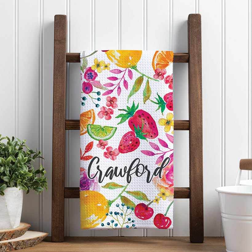 Personalized Spring Kitchen Towels