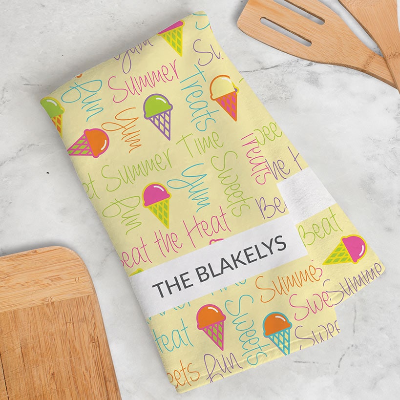 Personalized Summer Kitchen Towel