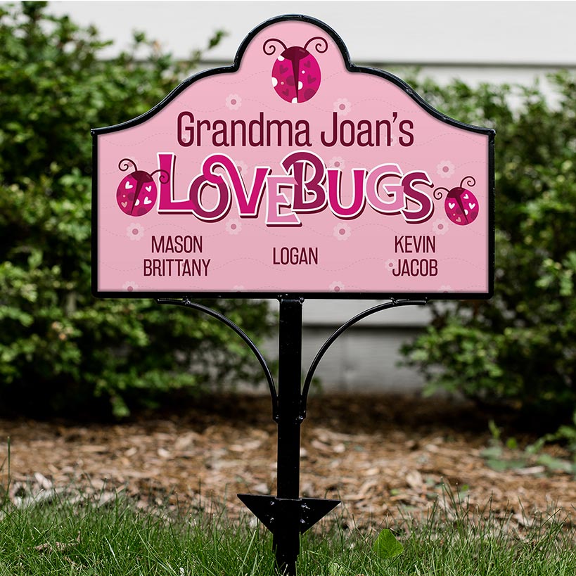 Personalized Love Bug Magnet for Yard Sign