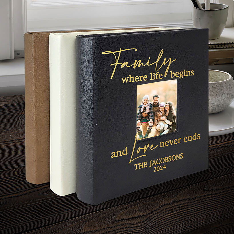 Personalized Family Where Life Begins Photo Album