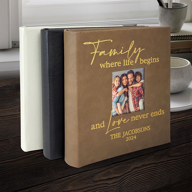 Personalized Family Where Life Begins Photo Album