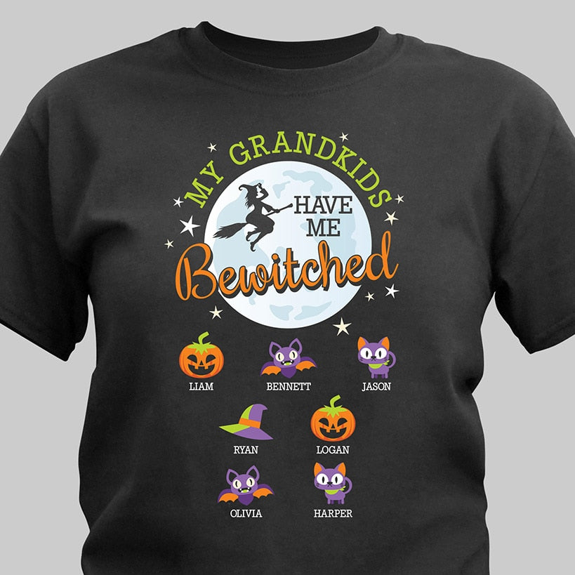 Personalized My Grandkids Have Bewitched Me T-Shirt