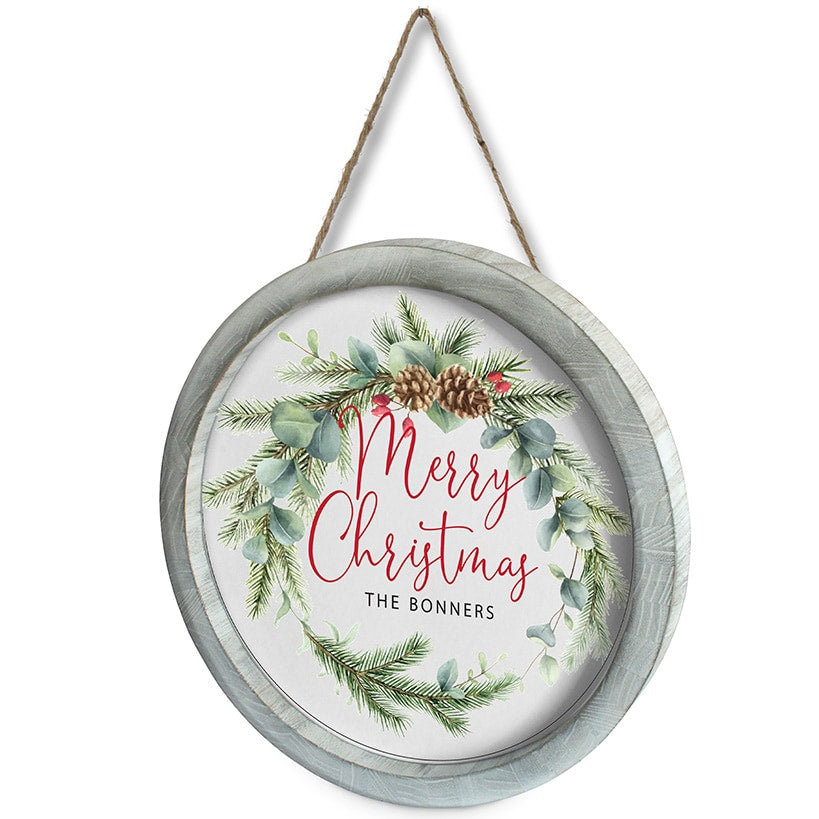 Personalized Merry Christmas Wall Sign
