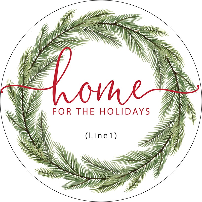 Personalized Christmas Wall Sign Pine Branches