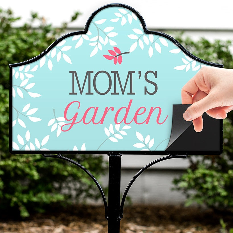 Personalized Floral Welcome Yard Sign Magnet