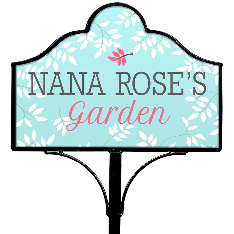 Personalized Floral Welcome Yard Sign Magnet