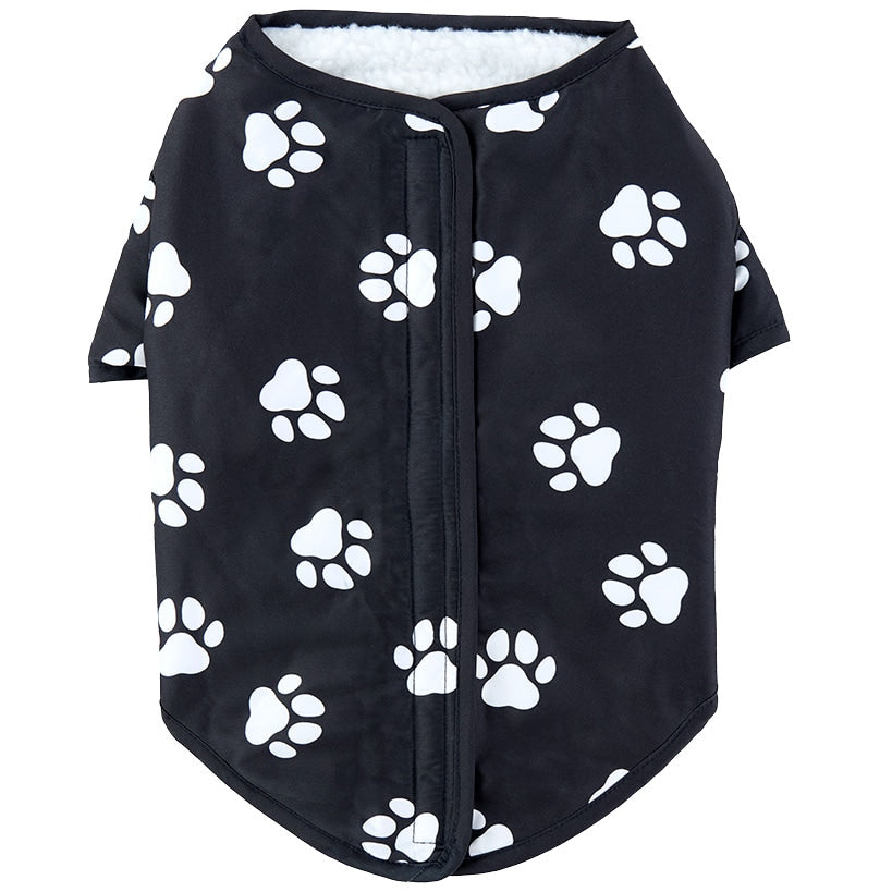Pet Sherpa Jacket - Cozy, Reversible Design with Easy Fabric-Magic Closure