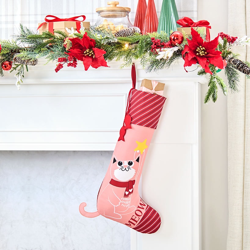 Cat & Dog Pet Themed Tree Skirt or Stocking