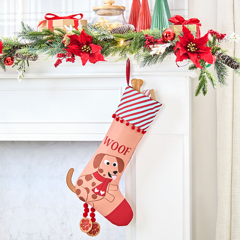 Cat & Dog Pet Themed Tree Skirt or Stocking