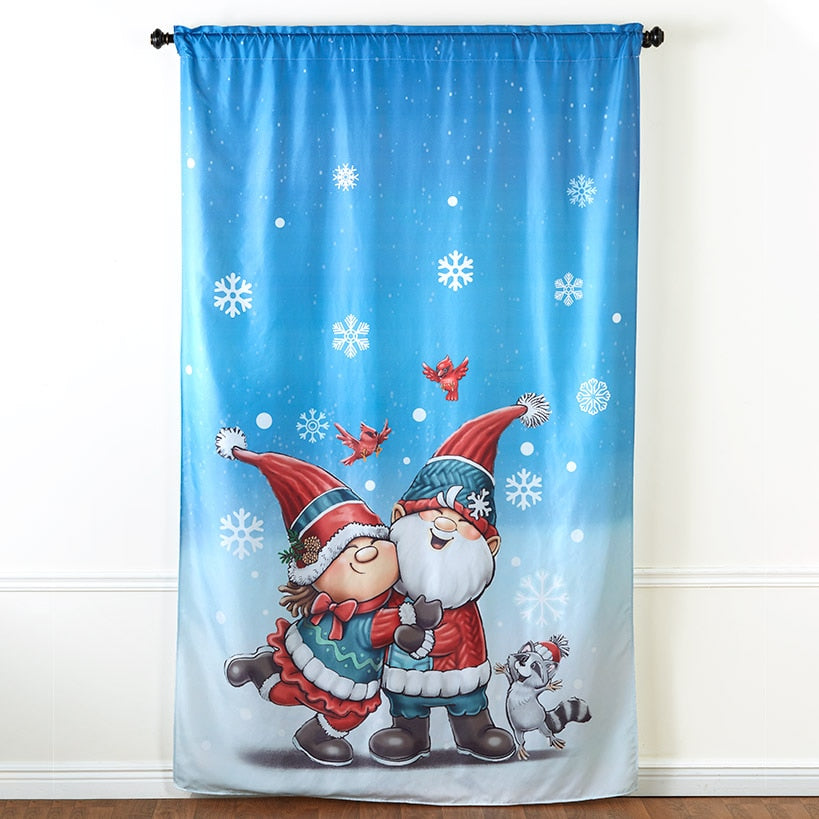 Petunia and Gnorme Winter Fun Gnome Panel or Valance