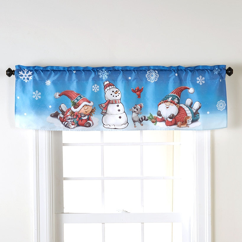 Petunia and Gnorme Winter Fun Gnome Panel or Valance