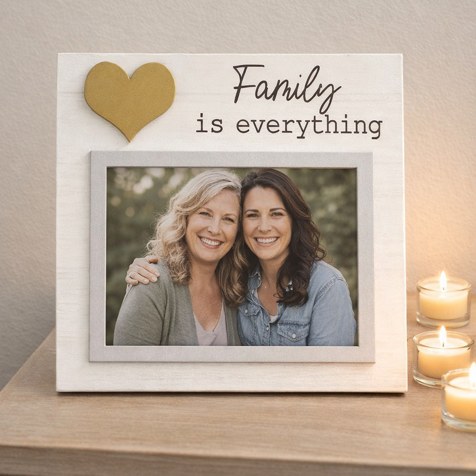 Photo Frame Love Family Blessed With Heart 6 x 4