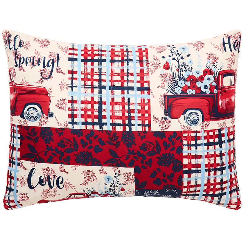 Summer Plaid Truck Complete Comforter Set with Sheets