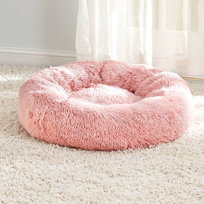 Small Round Pet Plush Donut Bed