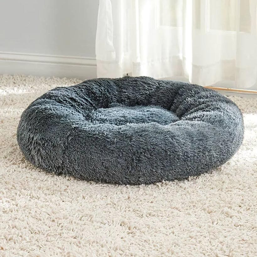 Small Round Pet Plush Donut Bed