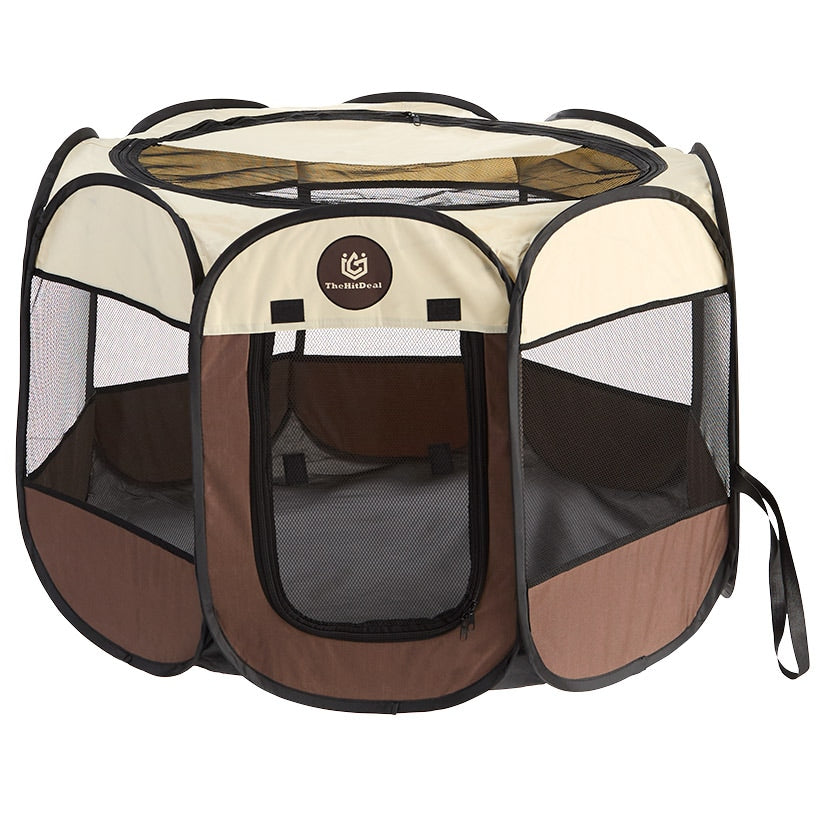 Portable Pet Playpen - Indoor/Outdoor Use with Carry Bag