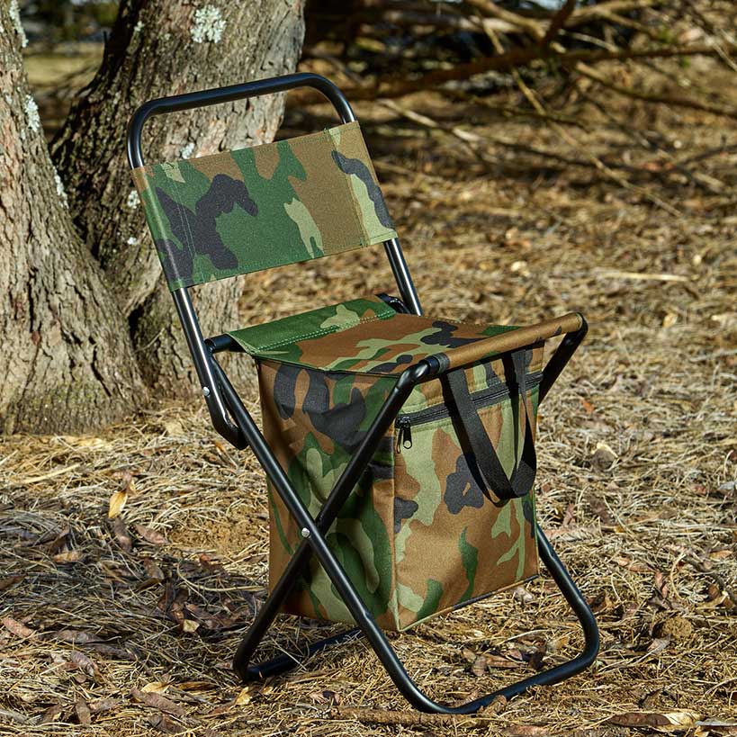 Portable Folding Outdoor Chair Lightweight Insulated Bag Camo Print