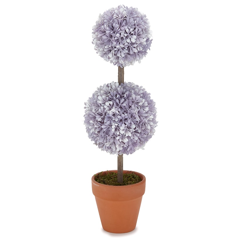Colorful Faux Boxwood Collection Potted Topiaries