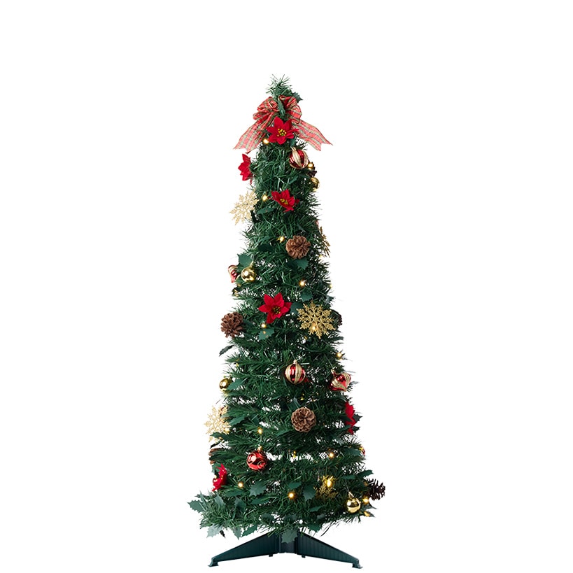 Pre-Lit Decorated Pop-Up Tree