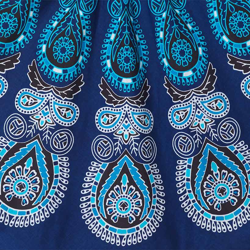 Women's Midi Circle Skirt in Paisley Print