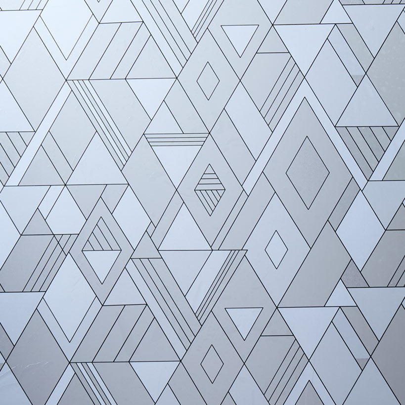 Window Film PVC Embossed In Geometric Ivy Or Square Design