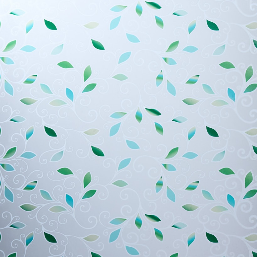 Window Film PVC Embossed In Geometric Ivy Or Square Design