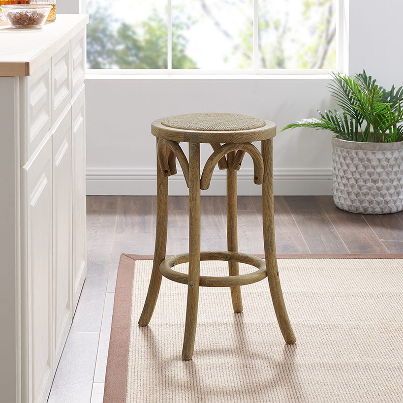 Rae Rattan Seat Backless Counter Stool