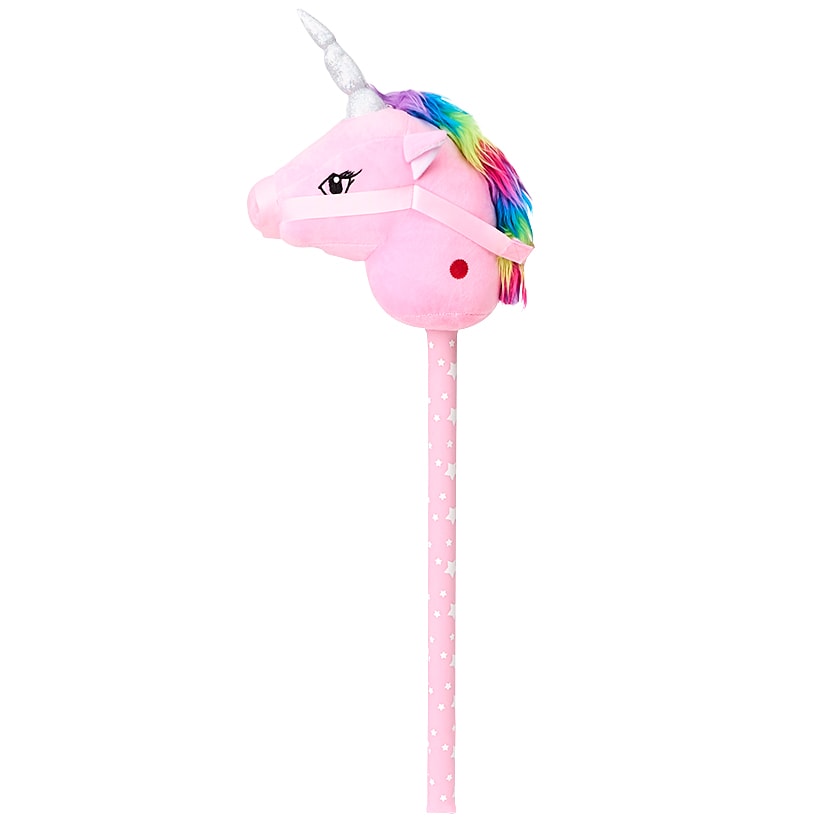 Magic Sounds Plush Animal Head Riding Stick - Interactive Pretend Play Toy