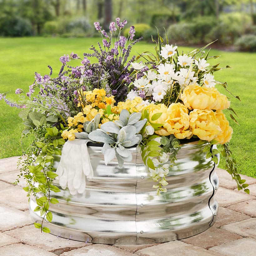 Round Galvanized Raised Garden Bed Kit