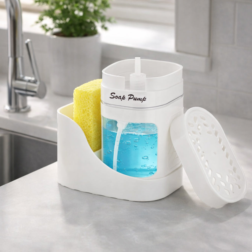 Soap Pump with Sponge and Sponge Holder