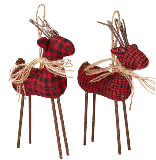 Christmas Deer Tree Ornament Set
